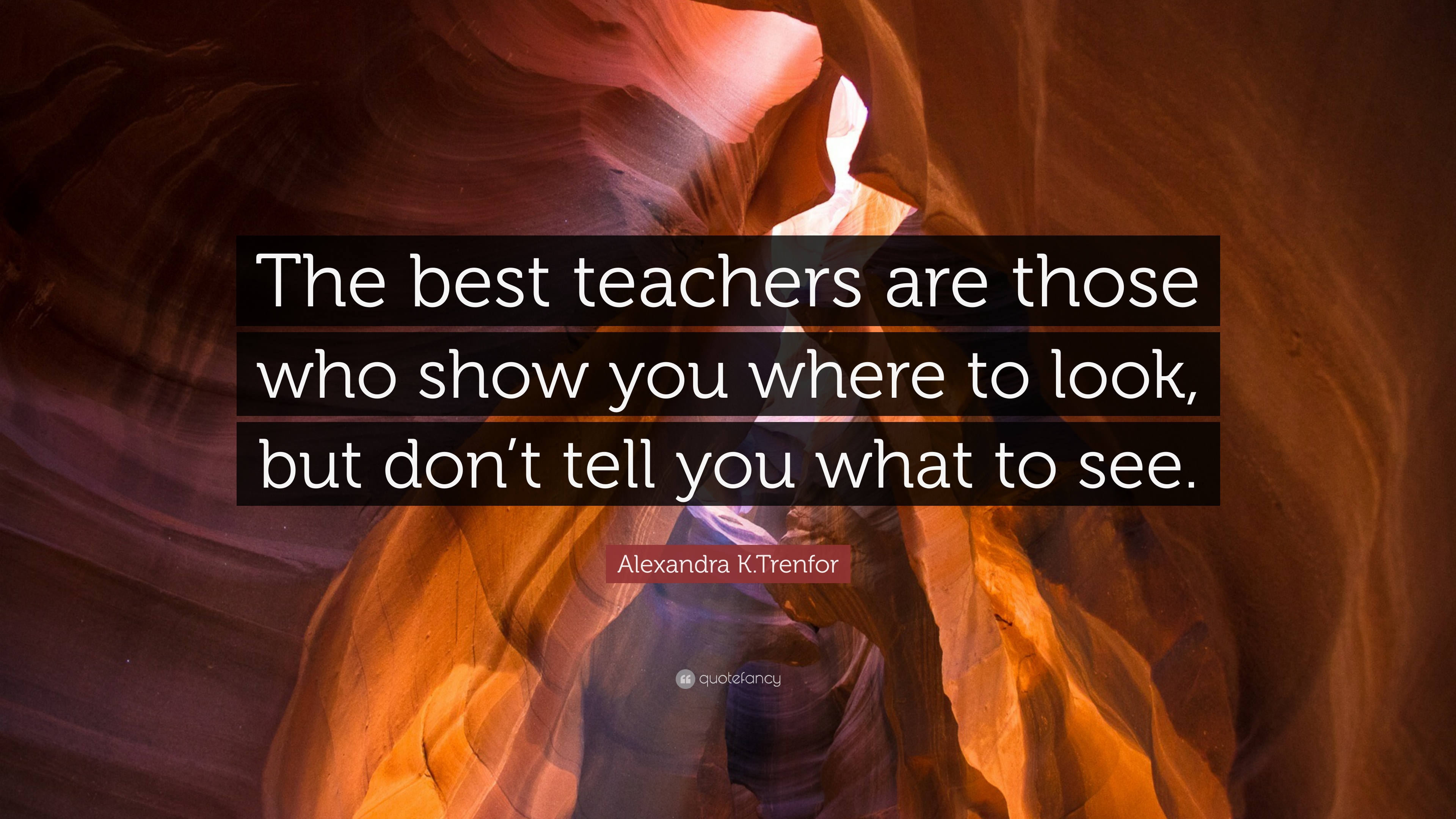 Alexandra K Trenfor Quote The best teachers are those who show you