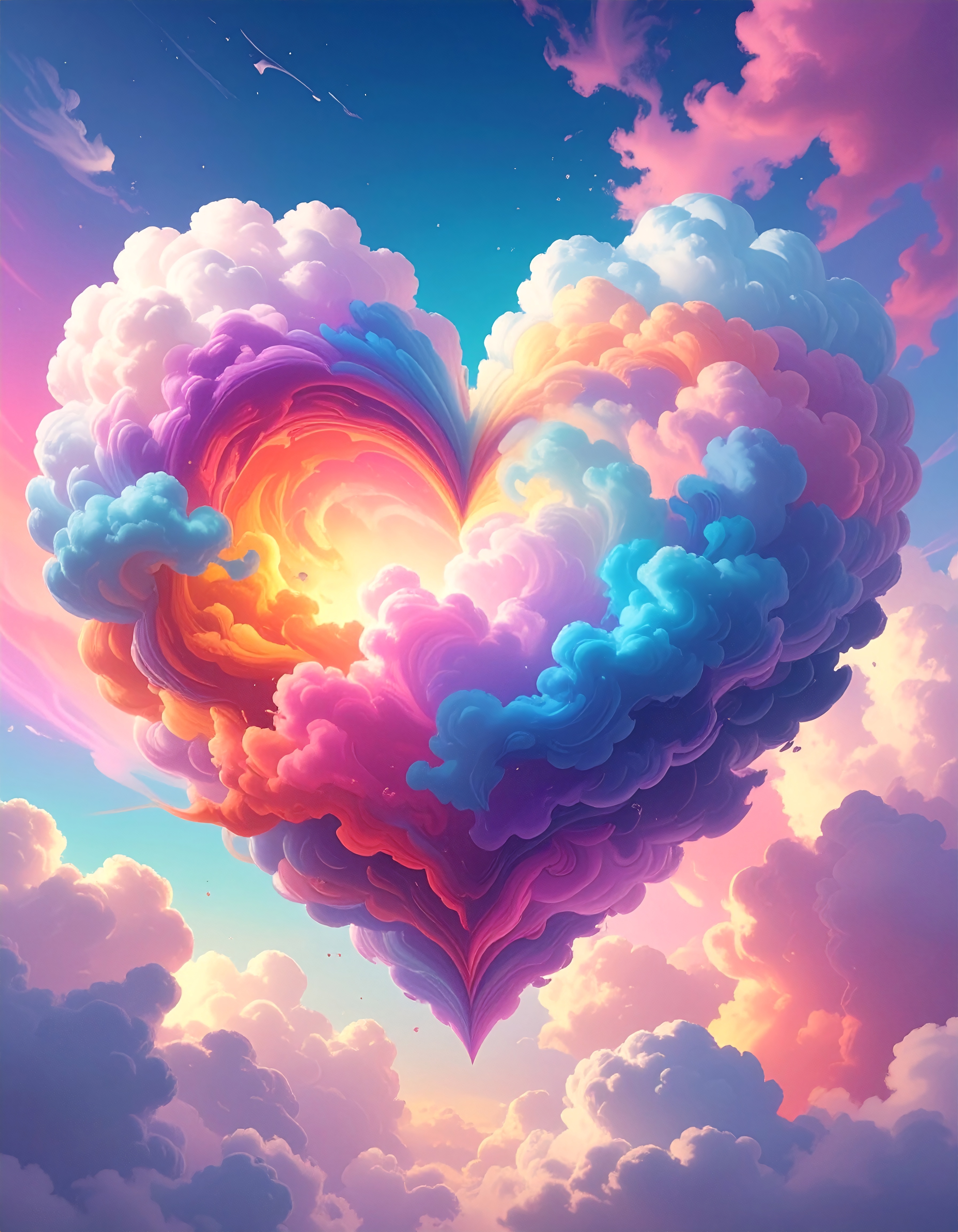 12 Chakra Colorful Clouds