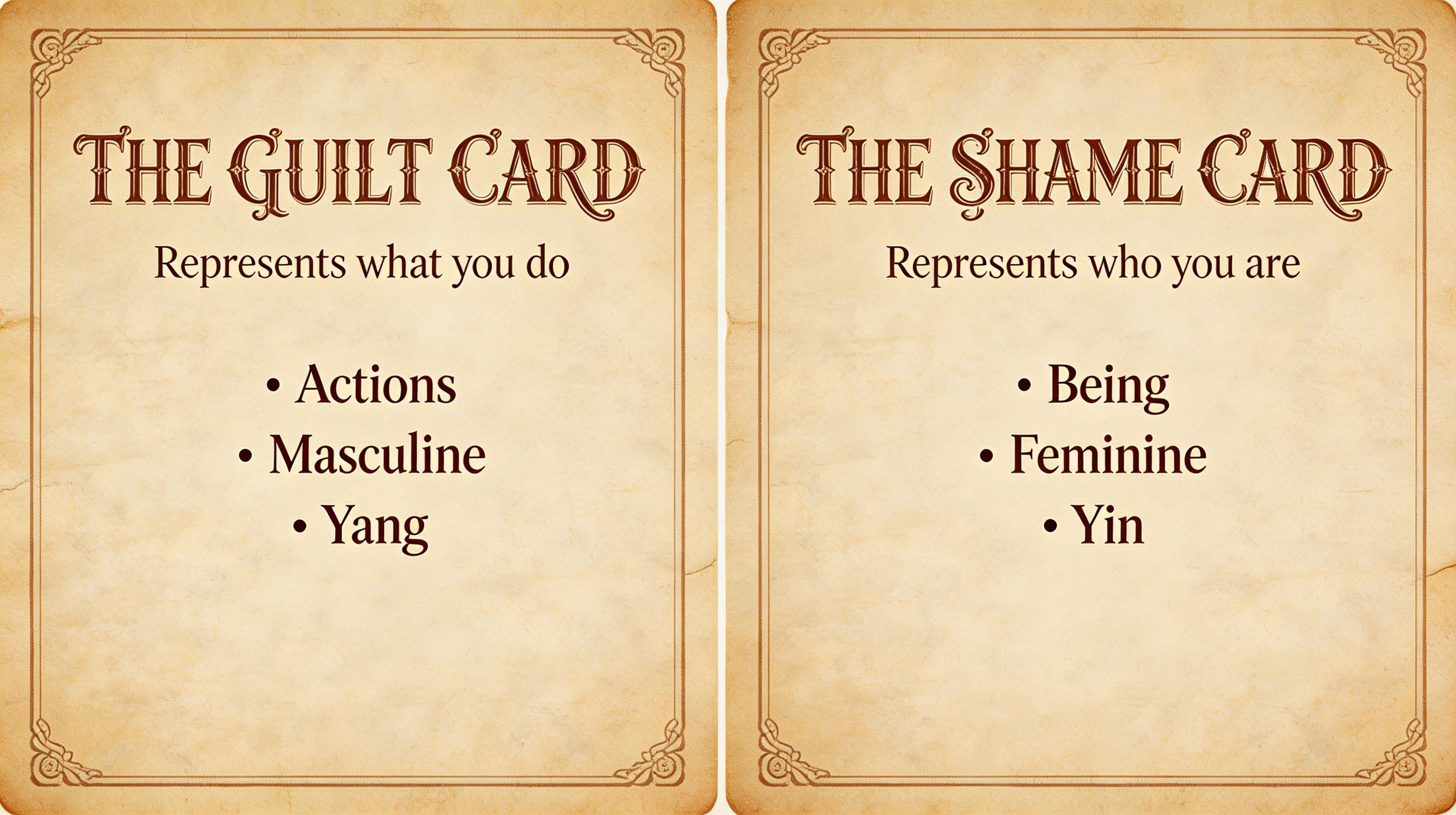 guilt shame cards
